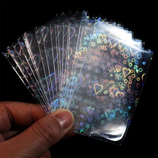 數碼遊戲 65*90 卡套 鐳射閃卡 卡膜 牌套 豎插 PTCG WS 寶可夢 魔法風雲會 偶像小卡 球員卡 第一層, 65*90豎插(愛心)(50入)
