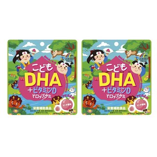 UnIMAT RIKEn 孩童DHA維他命D軟糖 水蜜桃口味, 2個, 60片