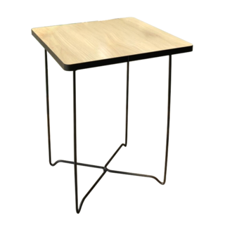 優米設計 台灣製 ins簡約風塑合板摺疊小邊桌, 霧黑