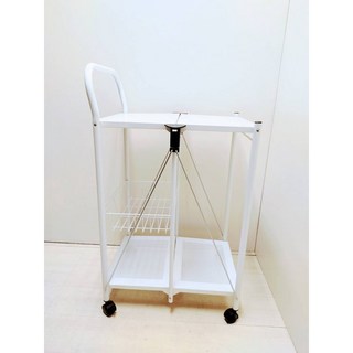 折疊式活動餐車 (行動推車), 白色, 1組