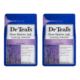 Dr Teal's 瀉鹽薰衣草沐浴鹽, 2包, 1.36kg