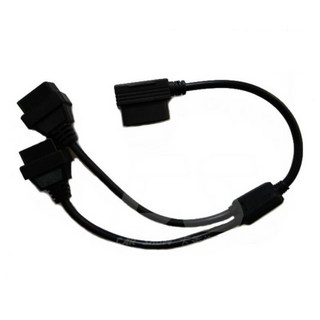 一對二 OBD II 分接頭 雙OBD2插頭 車用診斷擴展線, 黑色, 1個, 10cm