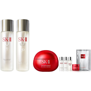 에스케이투 페이셜 트리트먼트 에센스 230ml + 클리어 로션 230ml + 스킨파워 리뉴 크림 80g, 1세트 (+에스케이투 사은품 6개 증정)