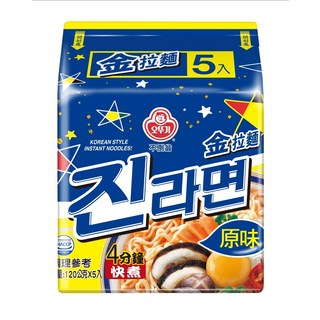 OTTOGI 不倒翁 金拉麵 原味 120g, 5包