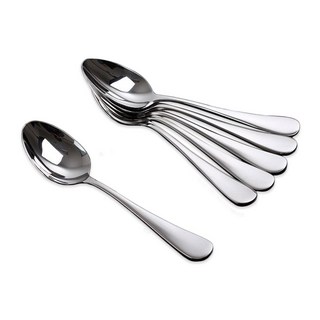 모던스페이스 패턴 스푼 세트, 6개, 실버