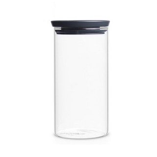 brabantia 圓形玻璃保鮮盒 深灰色, 保鮮盒 1.1L, 1個