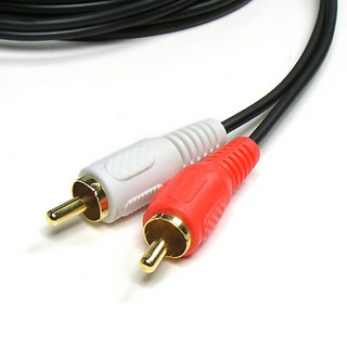 컴스 스테레오 RCA 2선 케이블 1.5m, AV0356, 블랙, 1개