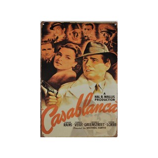 aryko 復古鐵皮裝飾5 北非諜影電影海報款3_19, 1個