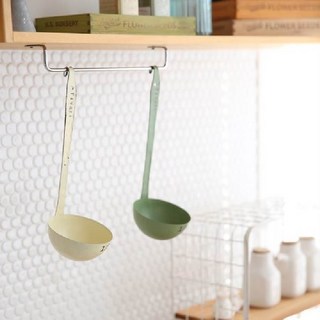 [幸福設計] Yujen復古馬口鐵湯勺花盆 2件組, 綠色1 + 奶油色1, 1個