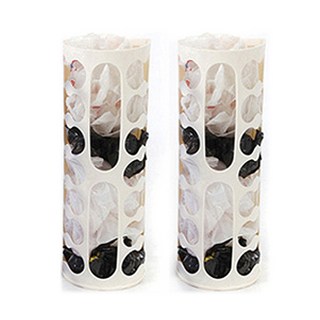 에스씨리빙클럽 비닐봉투 정리함, 화이트, 2개