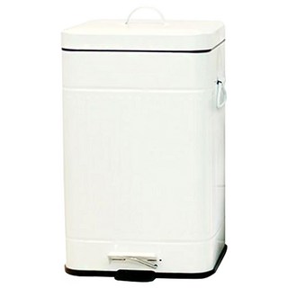 Webcell 軟方形鐵皮垃圾桶 20L, 白色, 1 個