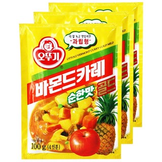 OTTOGI 不倒翁 佛蒙特咖哩調理包 原味, 100g, 3包