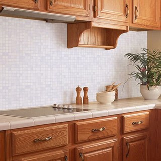 월드디자인 펄 타일 시트지 WPC-010S, 화이트