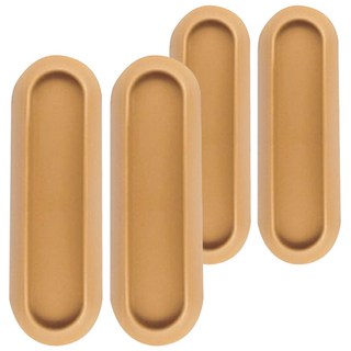 LiPACO 玻璃門橢圓形木質安全把手, 4個