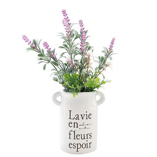 행복한마을 조화 진짜같은 화분, 프렌치라벤더핑크, 1개