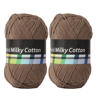 brandyarn Milky Cotton 編織線, 14深米色, 2個