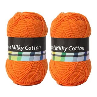 brandyarn Milky Cotton 編織線, 52橘色, 2個