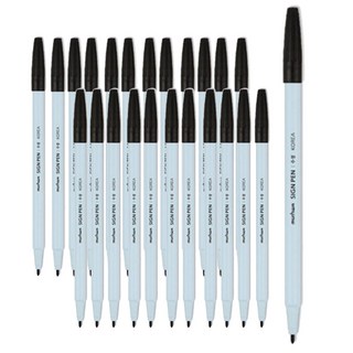 문화연필 넥스프로 사인펜, 흑색, 24개