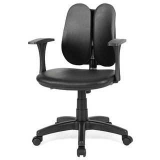 체어포커스 피플A형 노헤드 인조가죽 사무용의자, 블랙