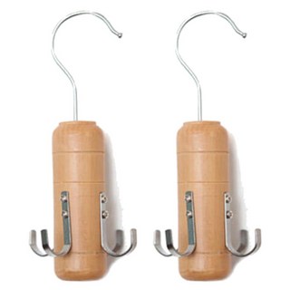 홈앤하우스 원목 벨트걸이, 네츄럴 원목, 2개