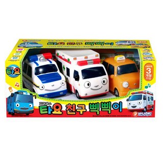 TAYO 柔軟聲音玩具車組, 混色, 1組