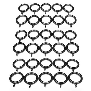 윈도우드레스 커튼링 35mm 30개 세트, 블랙, 1세트