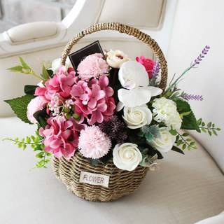 모리앤 조화 존경하는마음 꽃바구니, 핑크, 1개