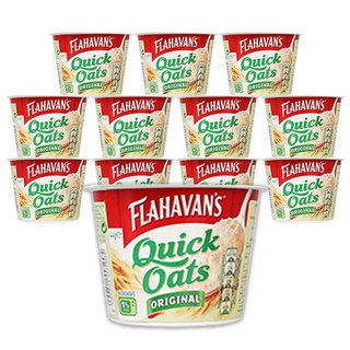 플라하반 퀵오트밀 오리지날 시리얼 컵, 44g, 12개