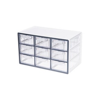 SYSMAX 多功能收納盒 9個, 灰色, 9格