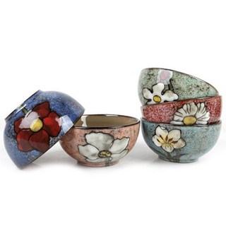 Royal Essex 手繪花朵餐碗5件組, 混色, 1組