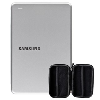 SAMSUNG 三星 SLIM 外接硬碟 HX-MK20Y19 + 收納包, 主產品 + 收納包, 1組, Silver