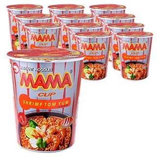 MAMA 碗裝冬蔭功蝦風味湯麵 70g, 12入