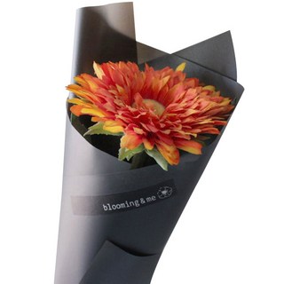 BLOOMING&ME 向日葵花束+包裝紙 灰色, 橘子