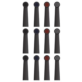 Bruzzoni Mixed 電動牙刷刷頭 黑色, 單一商品, 12入