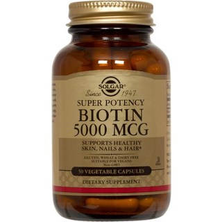 솔가 슈퍼 포텐시 비오틴 5000mcg 베지터블 캡슐, 50정, 1개