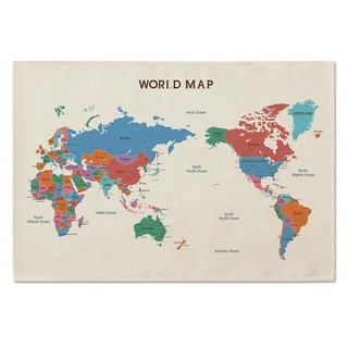 布質世界地圖 M號, 1個