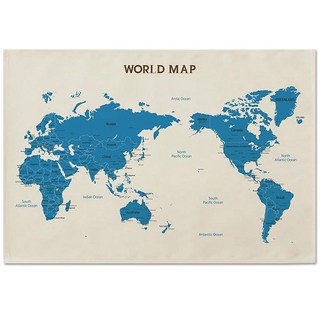 더파슬리 영문지명 패브릭 세계지도 M509, 1개