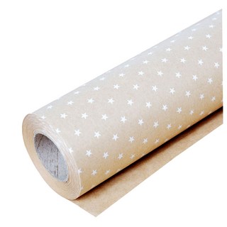 SOLOMON SHOP Point Star 牛皮紙捲包裝紙 大, 白色, 1個