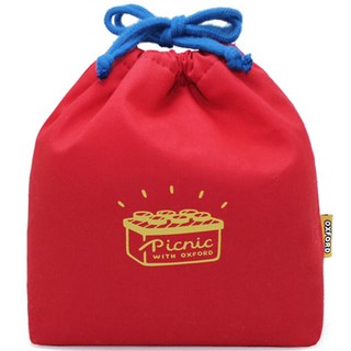 옥스포드 런치박스 보온보냉 파우치, 레드, 1개