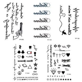 Hwanggun通商字樣紋身貼紙, YF-035、YF-109、YF-129、YF-X003、YF-X004, 1組