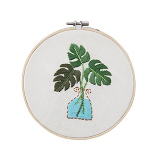 簡易刺繡 DIY 材料包, 1套, 龜背芋