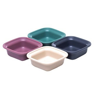 NIneware 韓國製造簡約沾醬碟, 復古綠+復古紫+復古象牙白+復古灰, 1組