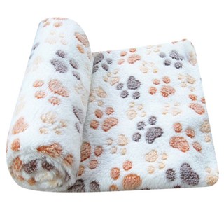 Zezepet 小狗腳掌印花毛絨毯, 淺褐色的, 1個