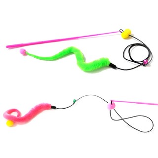 힐링타임 띵겨띵겨 플레이 스네이크 고양이 낚싯대, 랜덤 발송, 3개