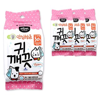 에티펫 반려동물 귀 깨끗 세정 물티슈 30p, 150g, 4개
