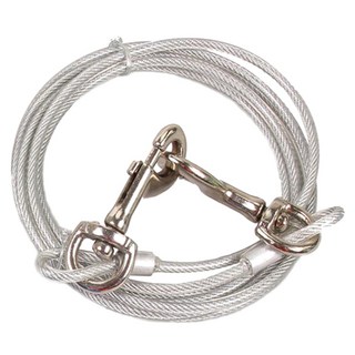 ZEZEPET 寵物鋼絲牽繩, 銀色