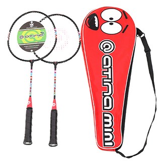 아티나 배드민턴 라켓 MINI 2p + 가방 풀커버, 1세트