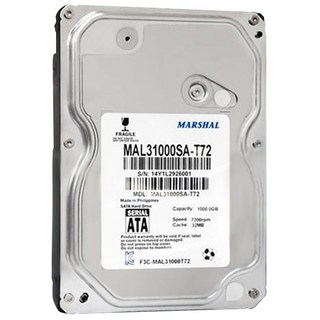 MARSHALL MALSHAL 硬碟 HDD 3.5吋硬碟, MAL31000SA-T72, 1TB