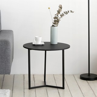 ROOM&HOME 北歐風圓形邊桌, 黑色