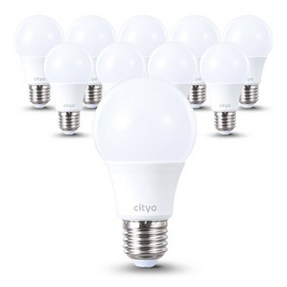 cityo LED燈泡 8W, 白光, 10個
